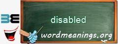 WordMeaning blackboard for disabled